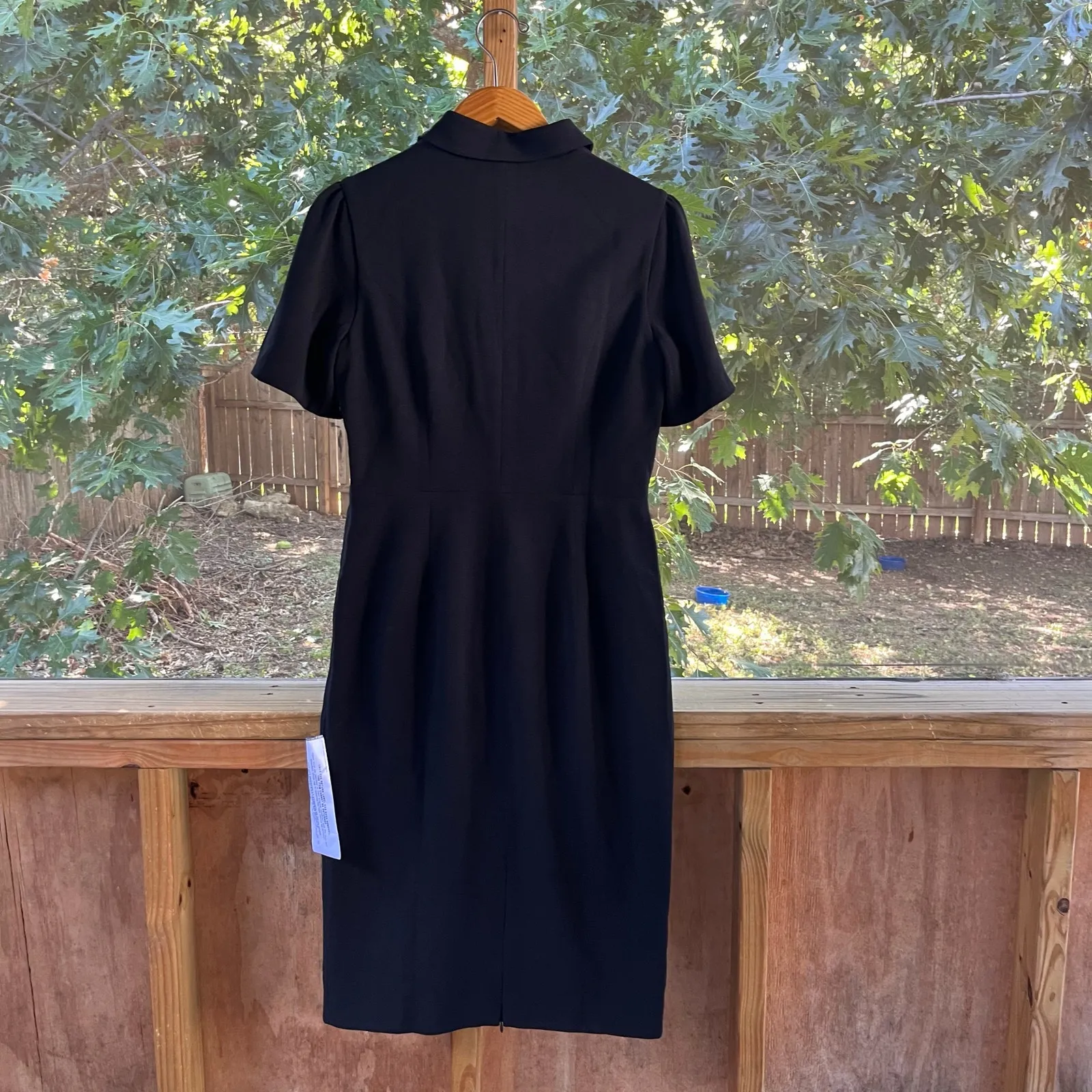 Dress The Population Gloria Black Front Zip Sheath Dress Size L. NEW - Image 5