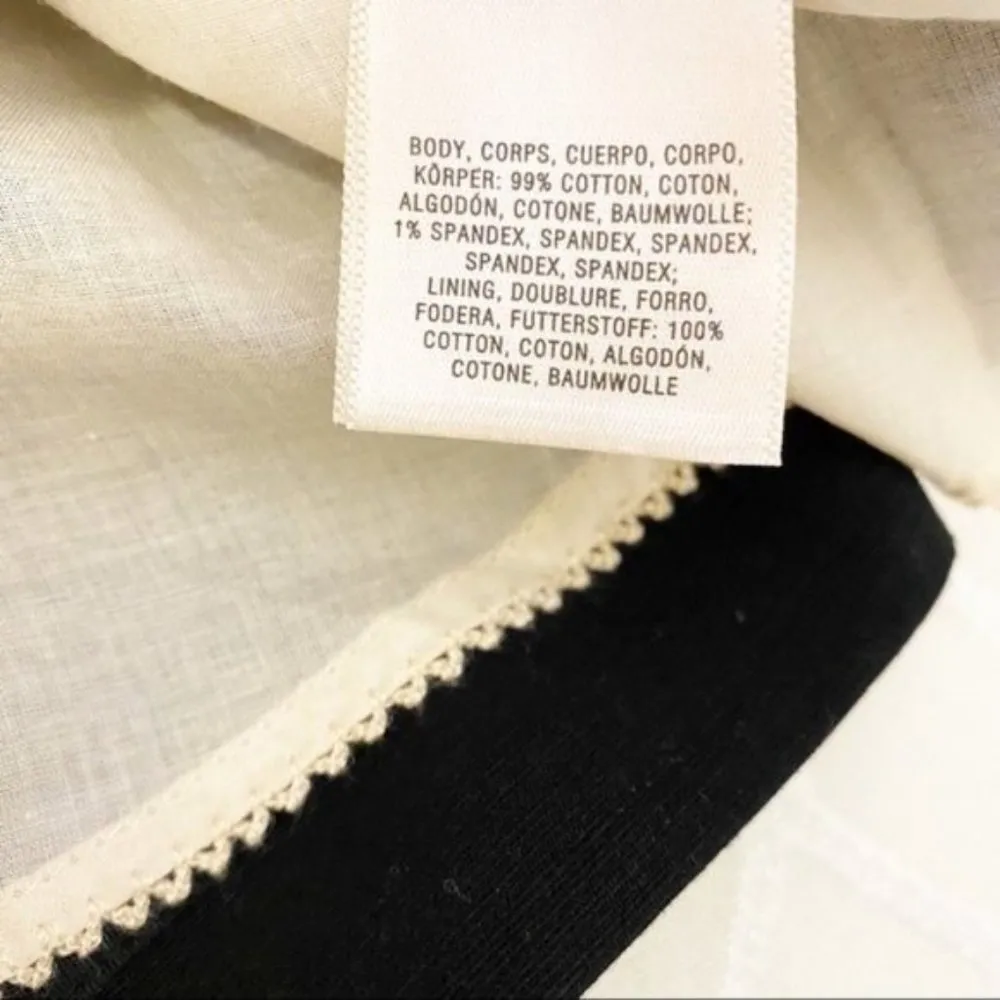 Anthropologie Striped Colorblock Mini Skirt Tan White Black XS - Image 8