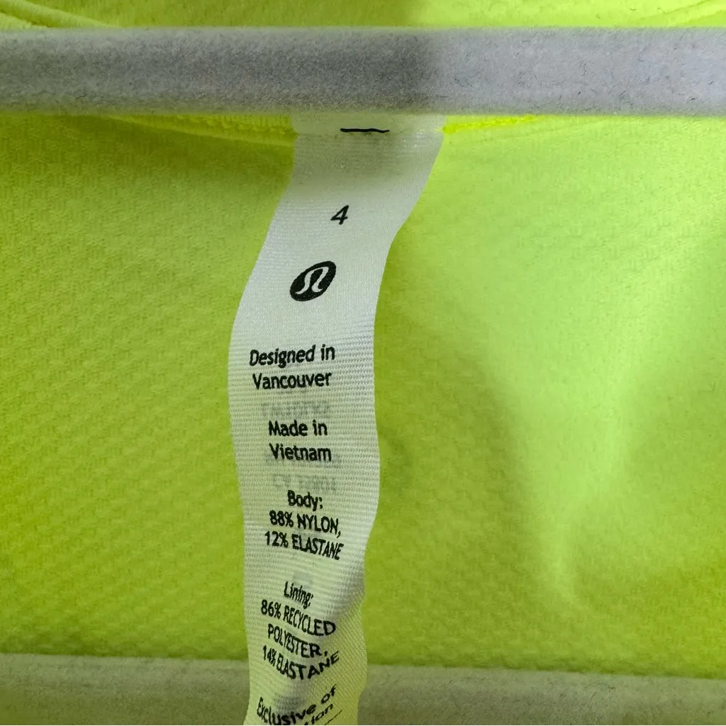 Lululemon neon green top size 4 - Image 3