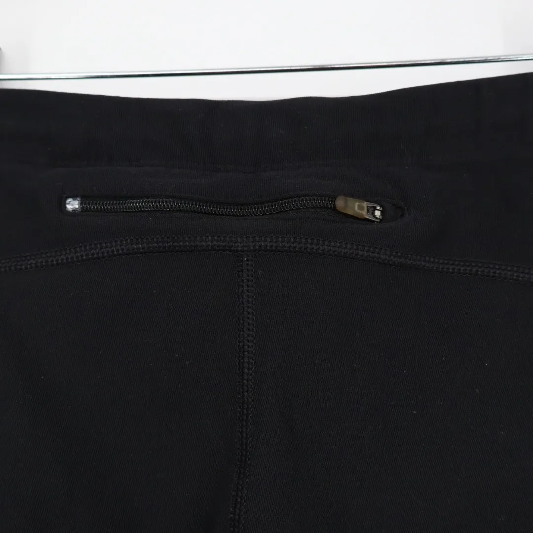 Nike Sportswear Dri Fit Cropped Leggings Womens Small Black Pink Swoosh Logo - Image 4