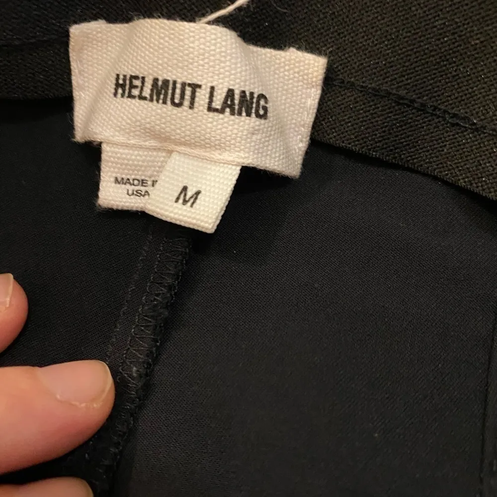 Helmut Lang elastic waist Lamb Leather Detail pull on pants size medium - Image 4