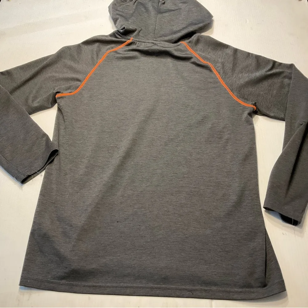 Clemson Tigers Hoodie Adult Sz S Gray Logo Champion Lightweight Sweatshirt - Image 9