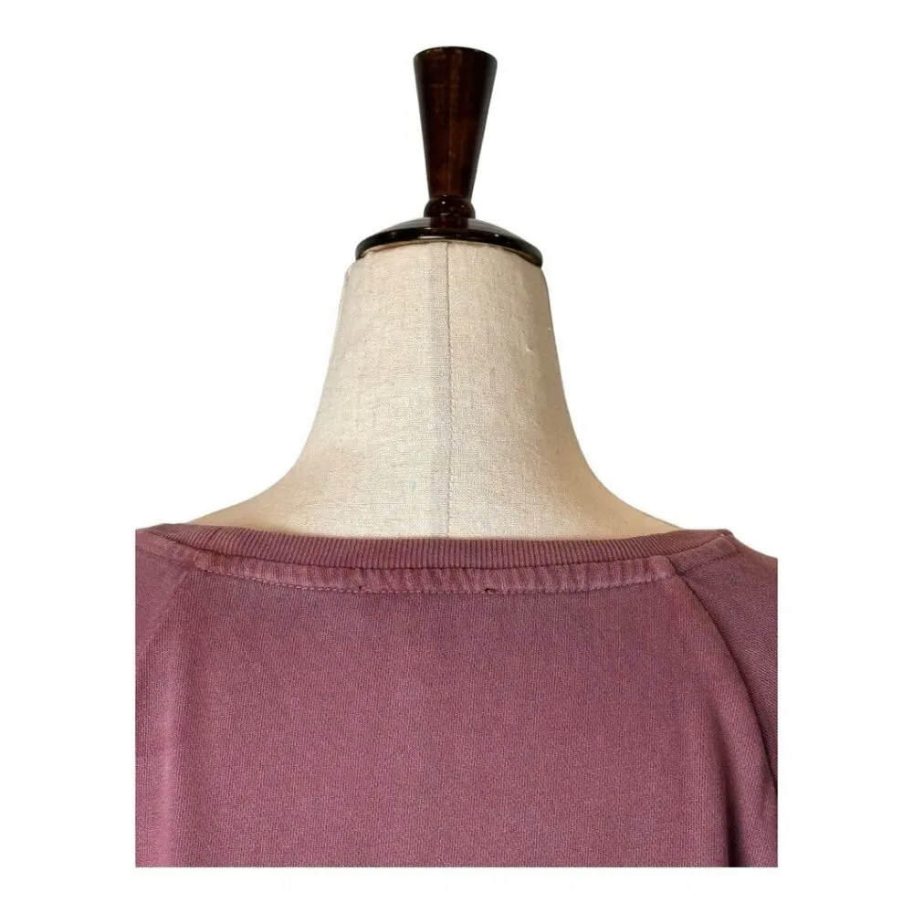 Joe's Jeans Collection Sweatshirt Women Small Mauve Purple Izzy Grommet Pullover - Image 5