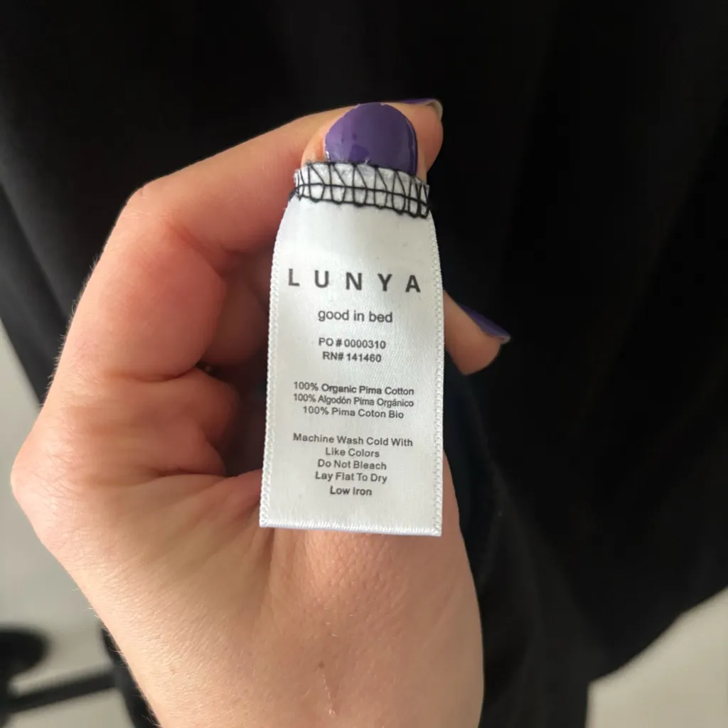 Lunya Organic Pima Dress L/XL – Black, Super Soft, Excellent Condition Black Size L - Image 5