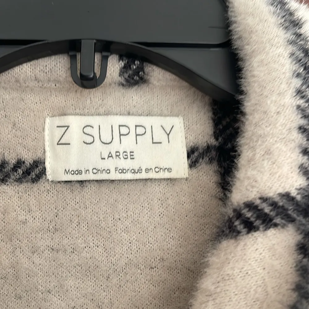 Z SUPPLY PLAID TUCKER JACKET LARGE - Image 6