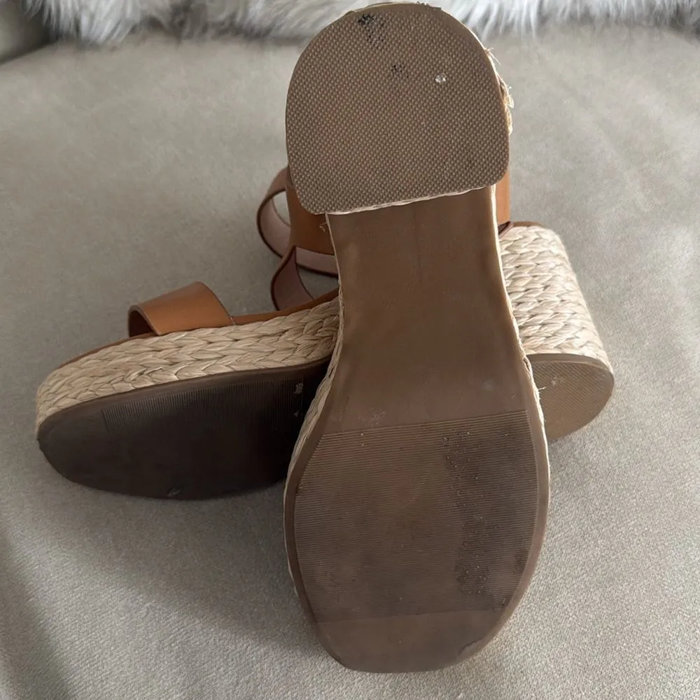 Torrid Tan Two Piece Platform Heeled Sandal (WW) - Image 4