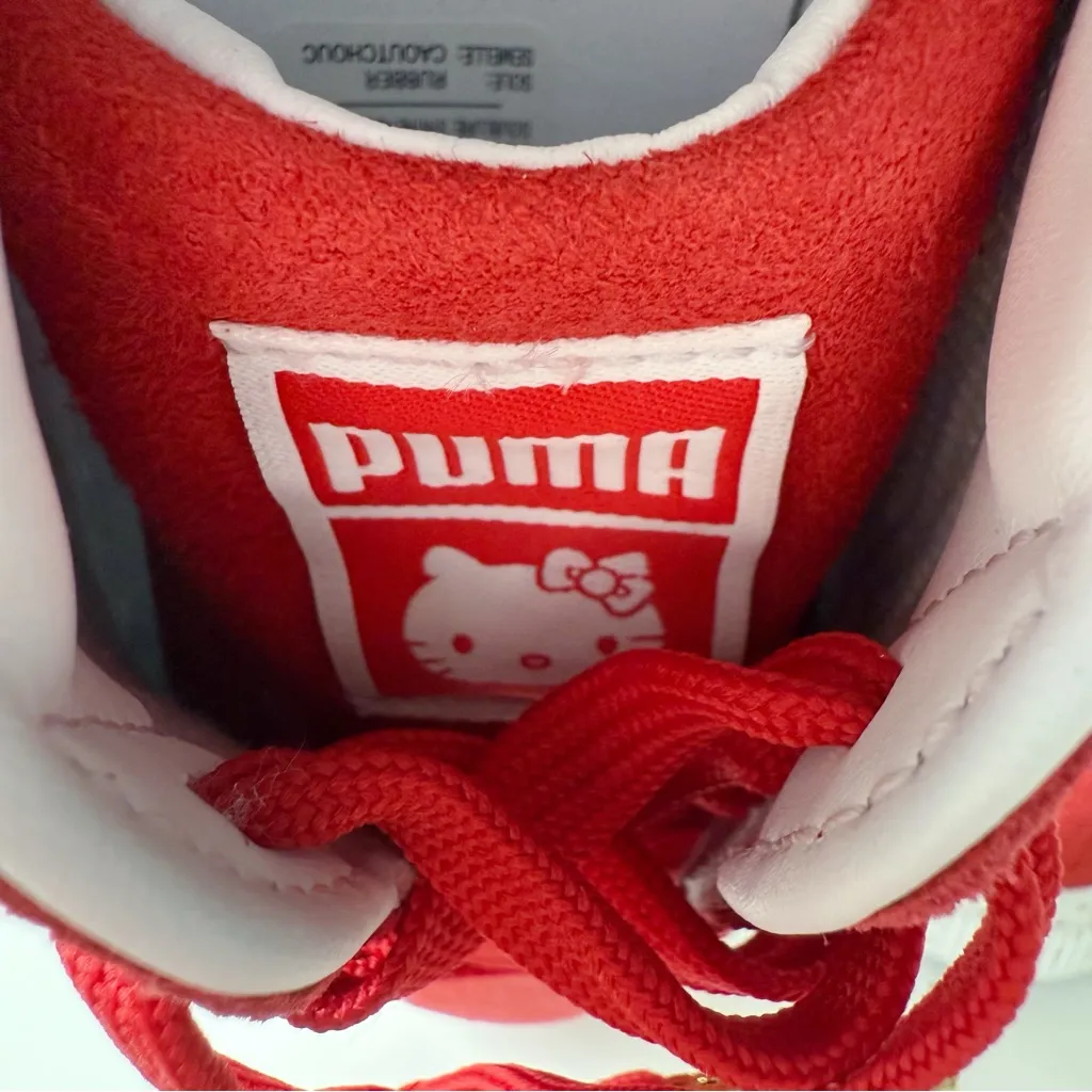 Hello Kitty Puma Suede Classic Sneakers Womens Size 7.5 Shoes Bright Red White - Image 8