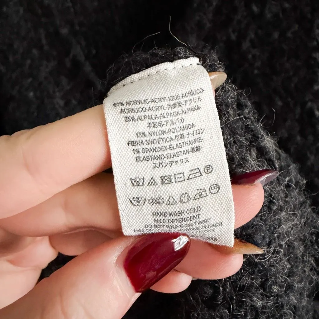 Free People Rare Alpaca Wool Blend Boucle Cardigan Size XS - Image 8