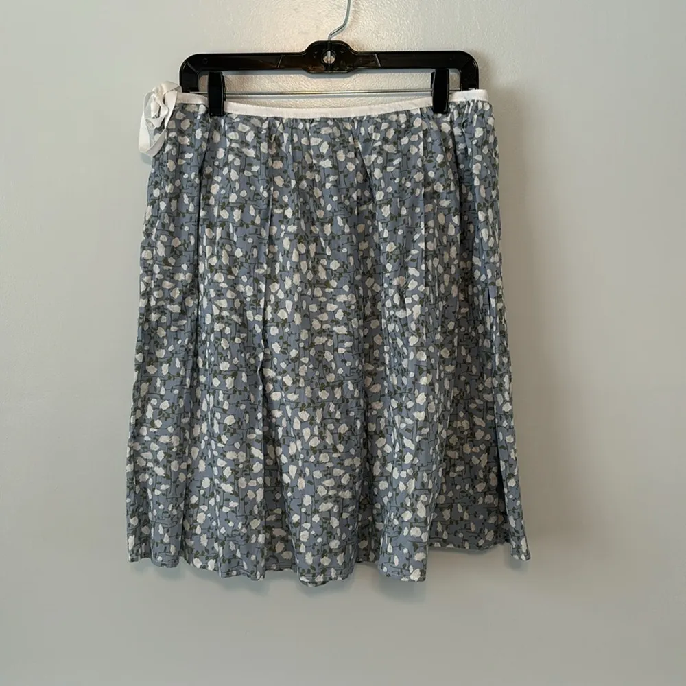 NWT Diffusion D Floral Mini Wrap Skirt Made in USA Cottage Core Soft Girl Sz L Blue Size L - Image 3