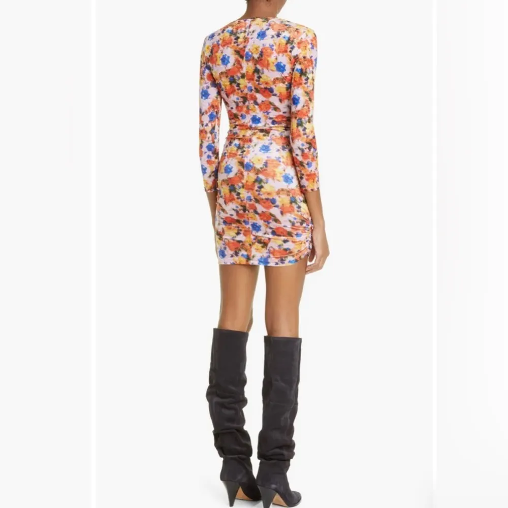 Isabel Marant Goji Printed Ruched Velvet Minidress 10 - Image 10