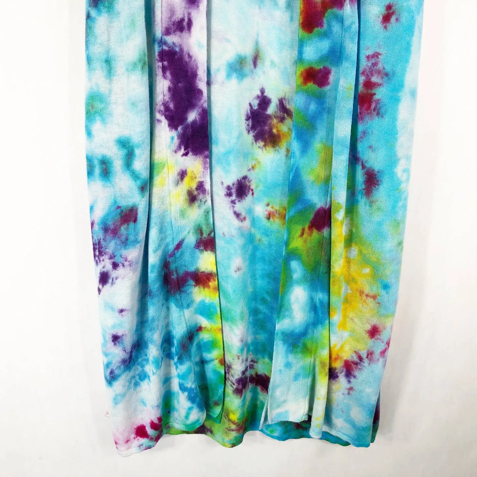 Adrienne Vittadini Small Shrug Sweater Handmade Tie Dye Good World Blue 1477 - Image 4