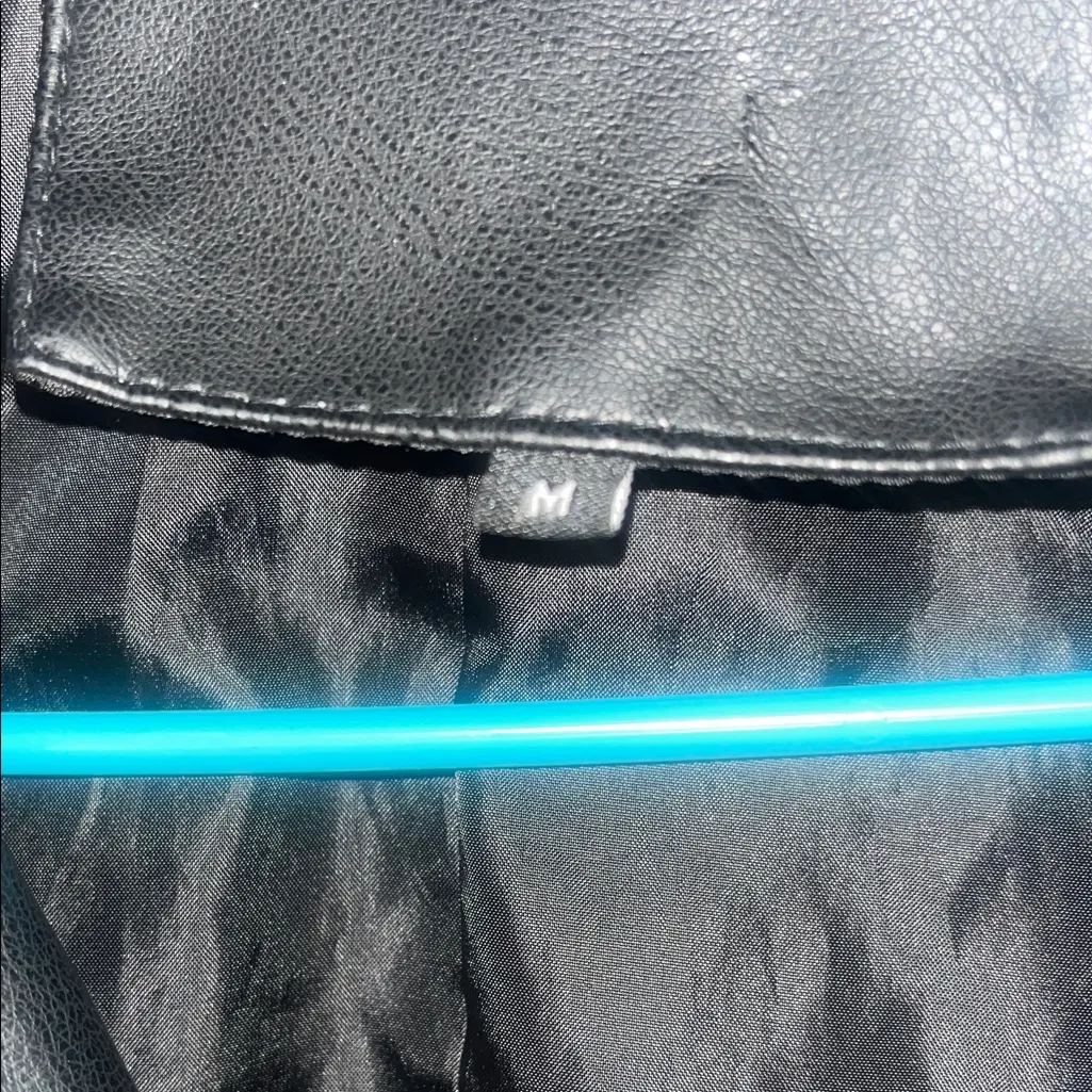 SHEIN Black Leather Biker Jacket - Image 3