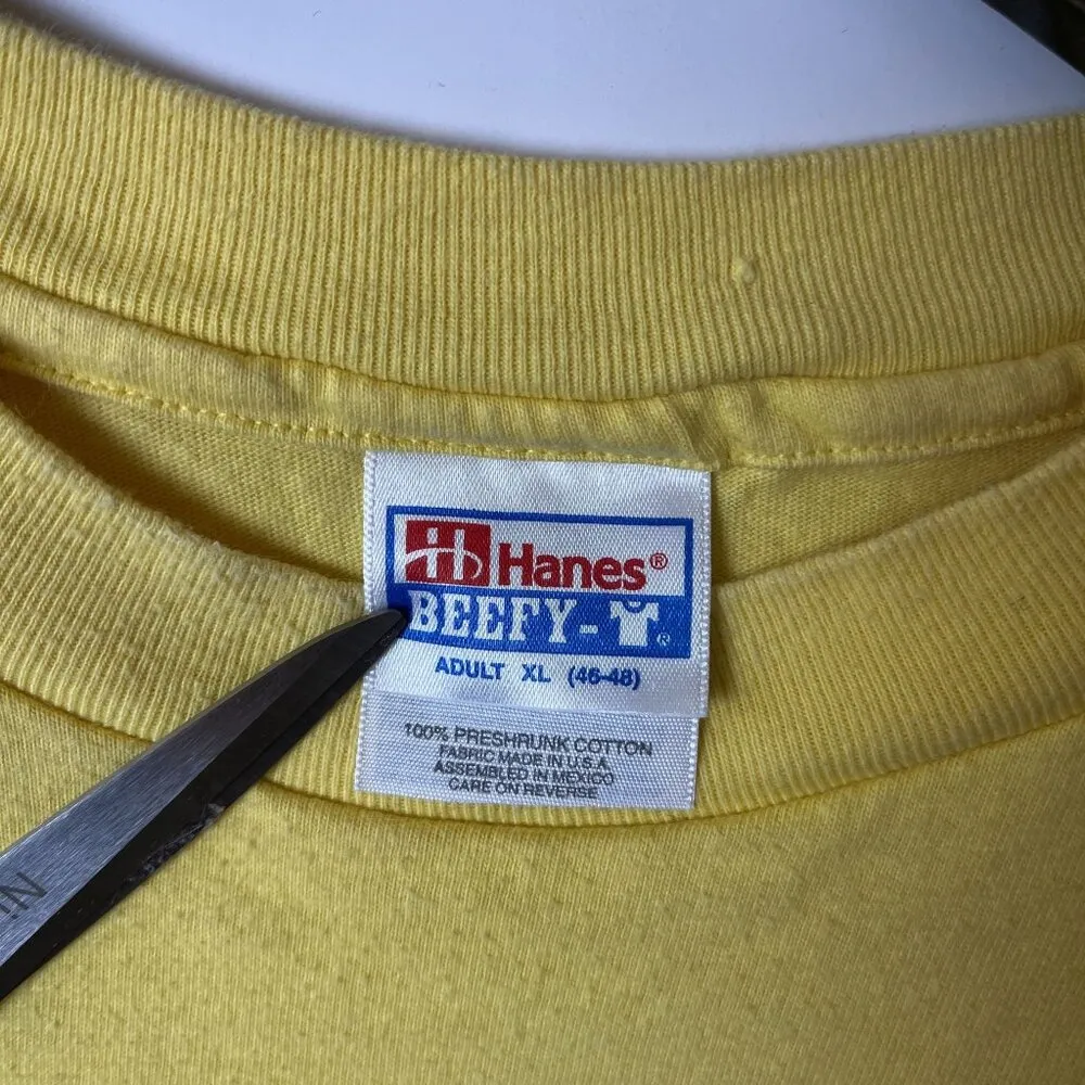 Punahou Baseball Large L T Shirt Vintage 90s Yellow Graphic Tee - Image 4