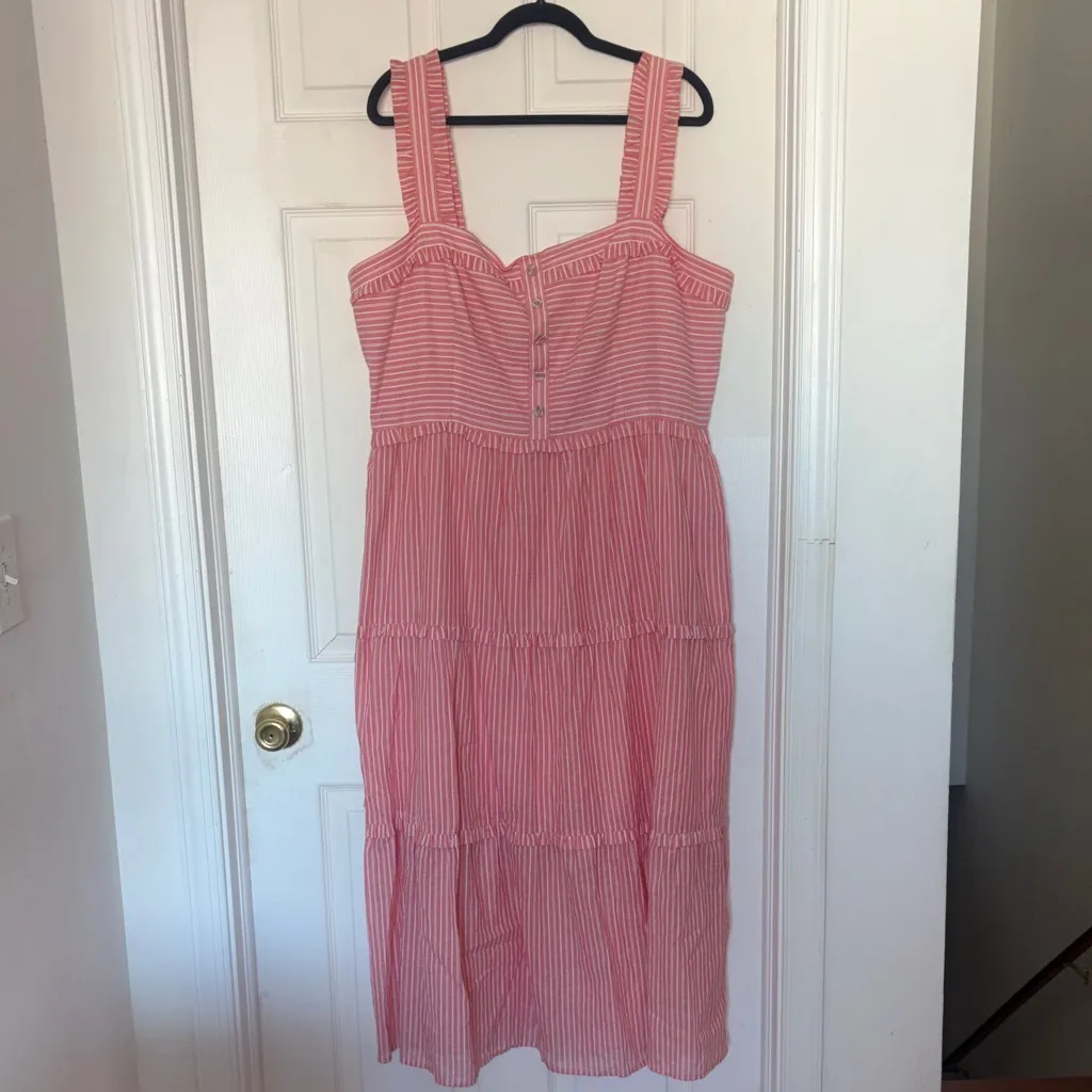 Gal Meets Glam Collection Courtney Rio Stripe Lawn Maxi Dress Size 20 - Image 4