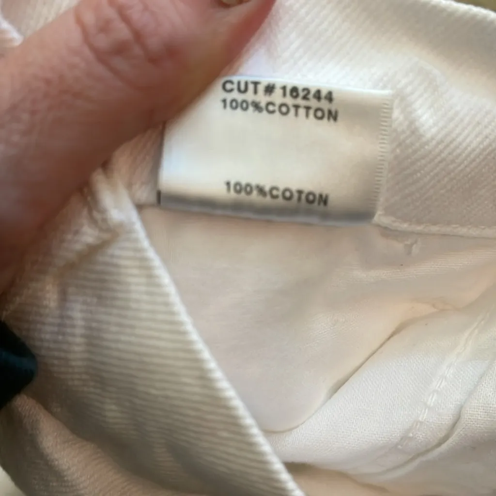 J Brand Joan High Waist Crop Wide‎ Leg Trouser in White Size 30 - Image 8