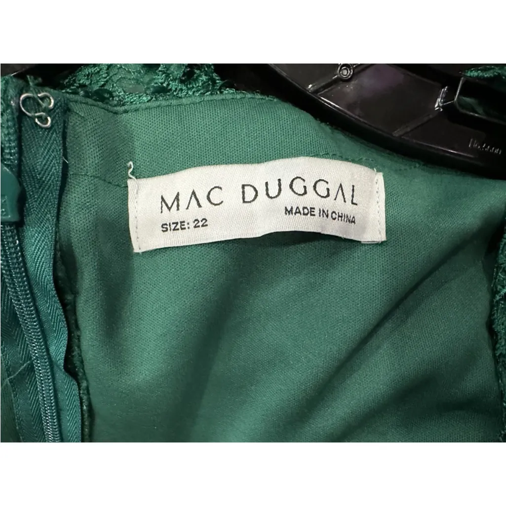 Mac Duggal 68016 Embellished Wrap Over Long Sleeve Gown sz 22 - Image 6