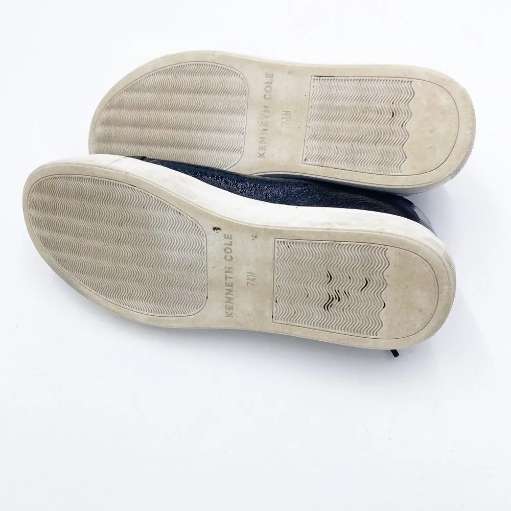 Kenneth Cole New York Women's Kam Lace-up Sneaker Glossy Black Size 7.5M - Image 6