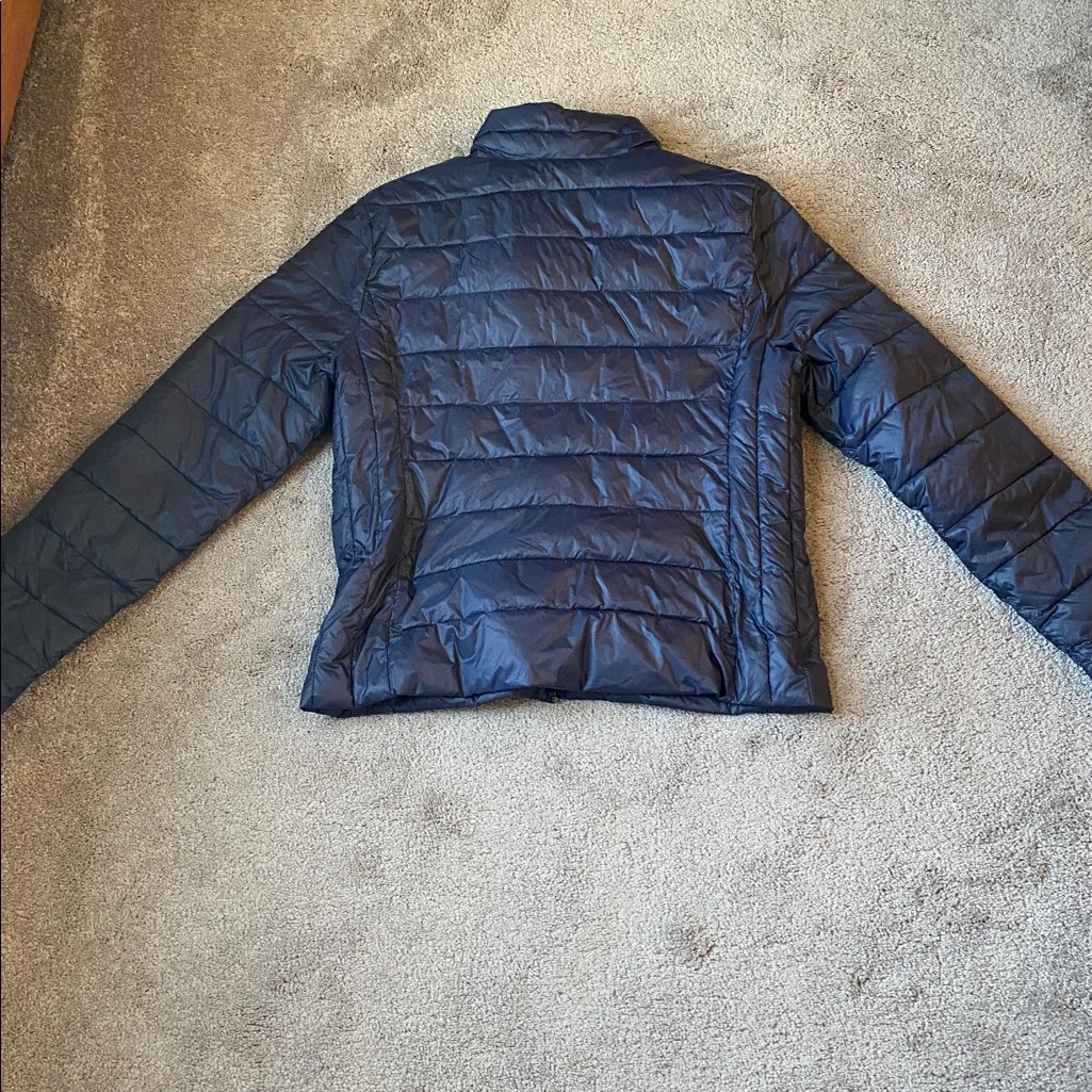 Loft  Navy Full Zip Puffer Jacket SIZE M - Image 5