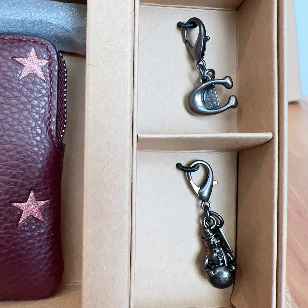 NWT Coach Boxed Corner Zip Wristlet With Star Print And Charms‎ - Image 3