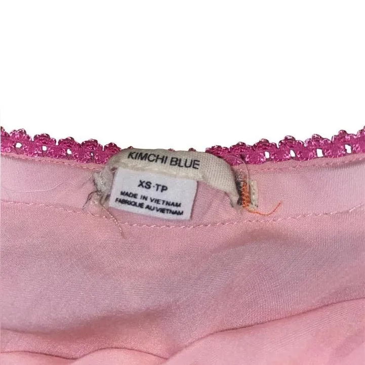 Urban Outfitters Kimchi Blue pink floral Lenora chiffon ruffle  midi skirt - Image 5