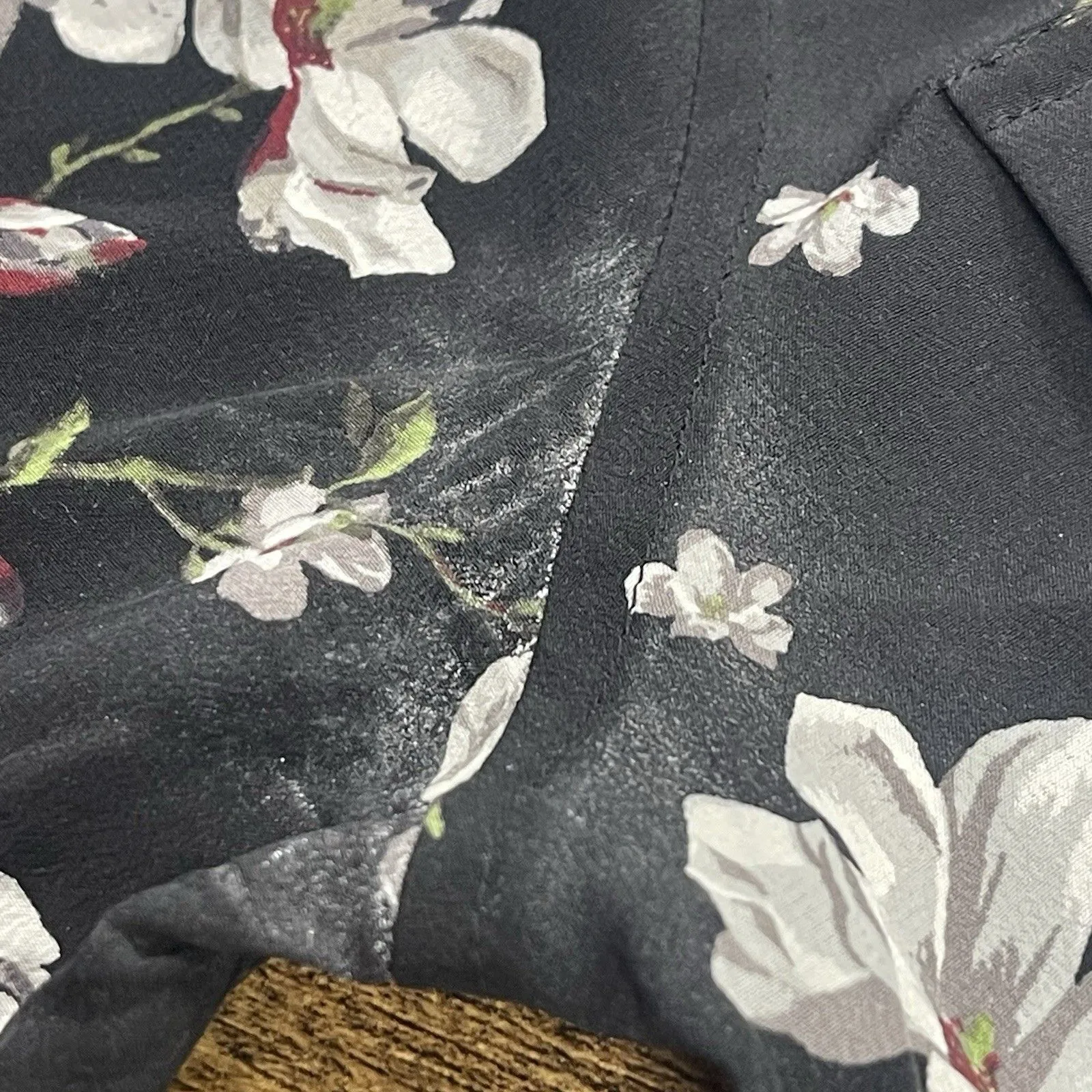 Equipment Femme Silk Shirt Dress Womens Small Black Floral Print Button - Image 11