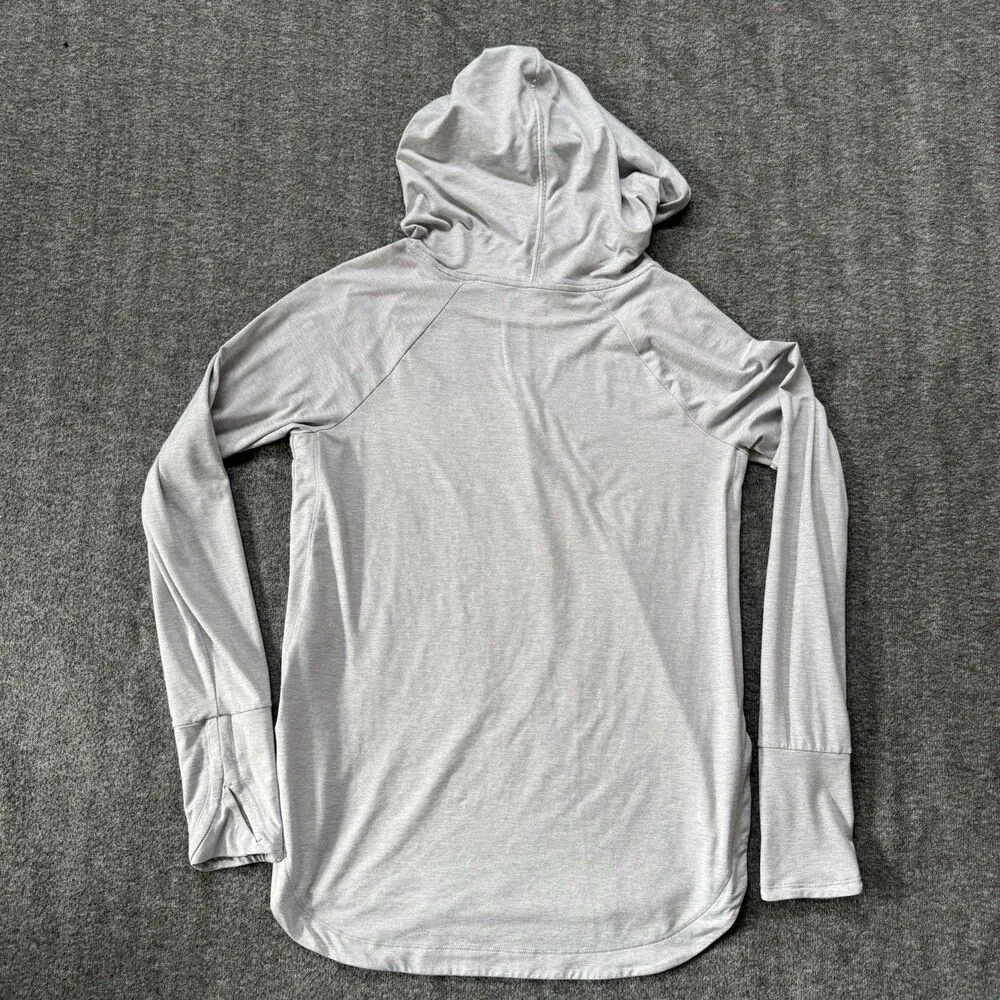 Athleta Uptempo Elevate Cowl Hoodie Light Gray Size Small Women Gym Workout - Image 4