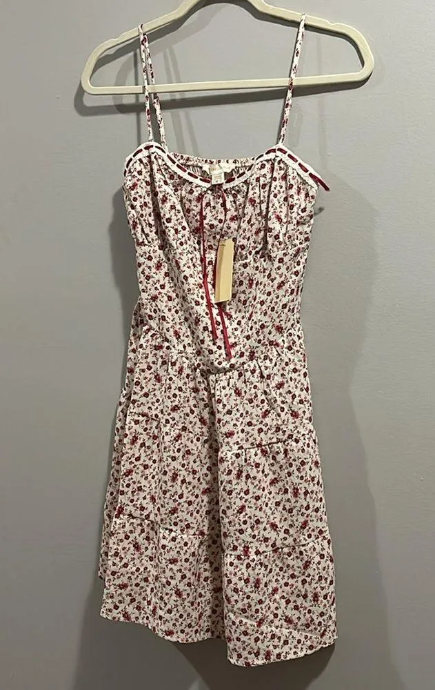 Monteau Floral Spaghetti Adjustable Strap Mini Dress NWT - Image 6