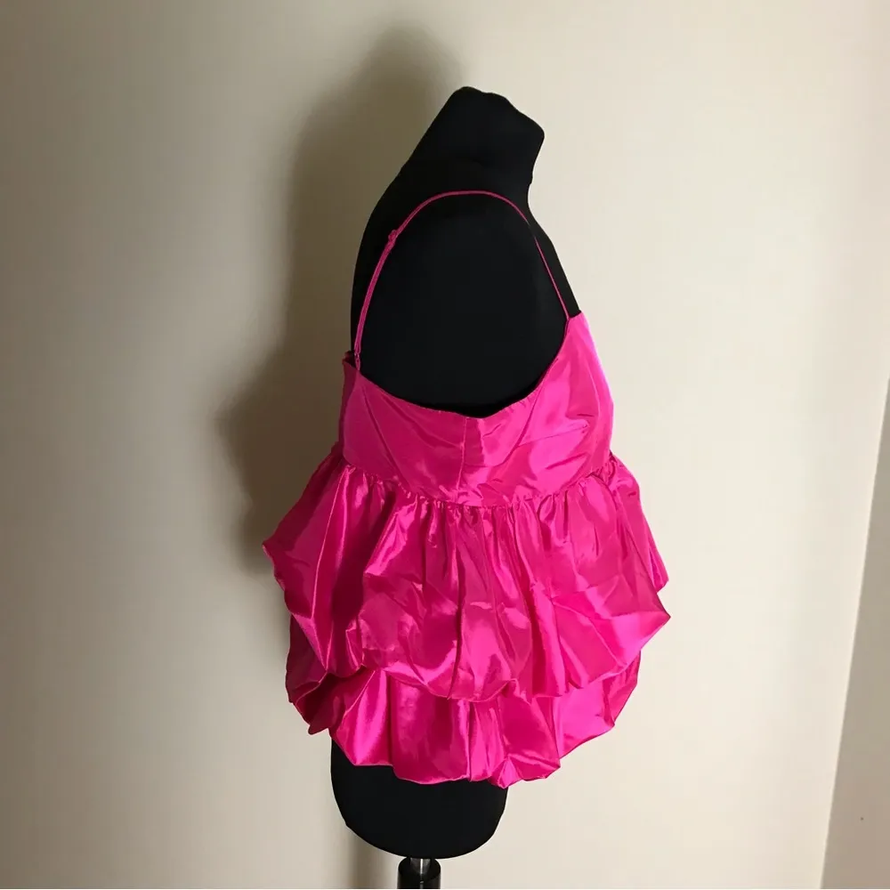 A New Day Fuchsia Satin Top NWT - Image 2