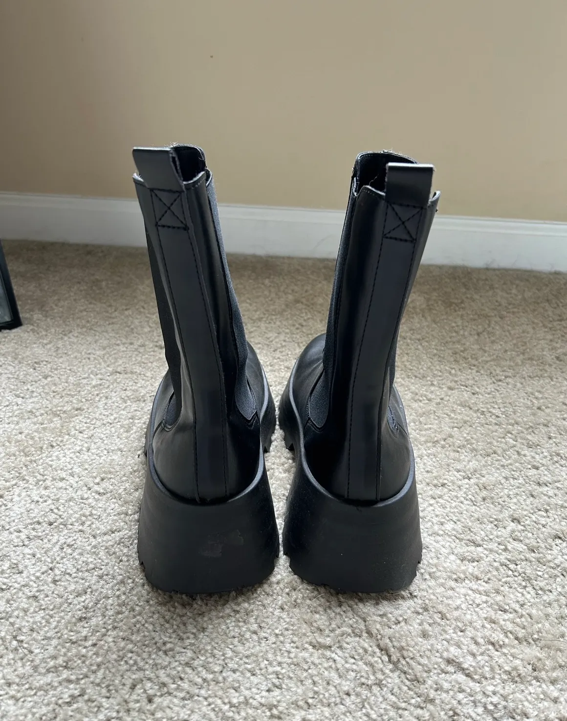 ASOS black Platform Boots - Image 4