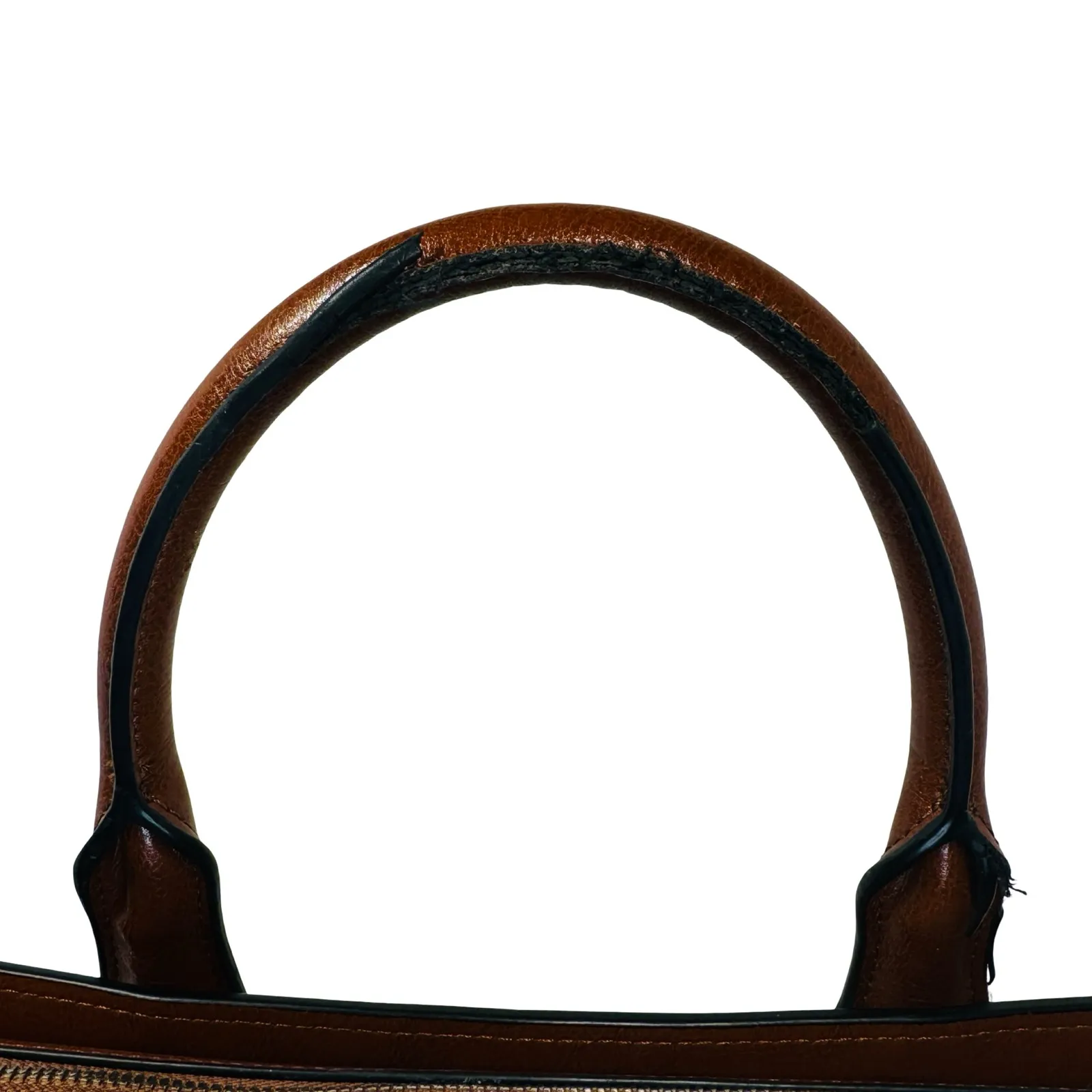 Bostanten Leather Laptop Tote Briefcase Work Bag Multi Compartment Shoulder Bag Brown - Image 7