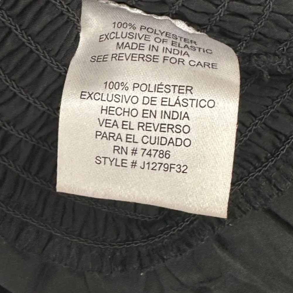 Patrons of Peace Cropped  Black Print Top Size M - Image 3