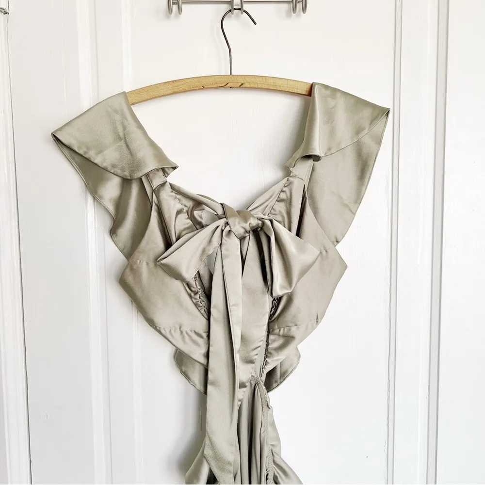 SMYM • Zoey Midi Dress bridesmaid gown Show Me The Ring champagne Luxe Satin - Image 9