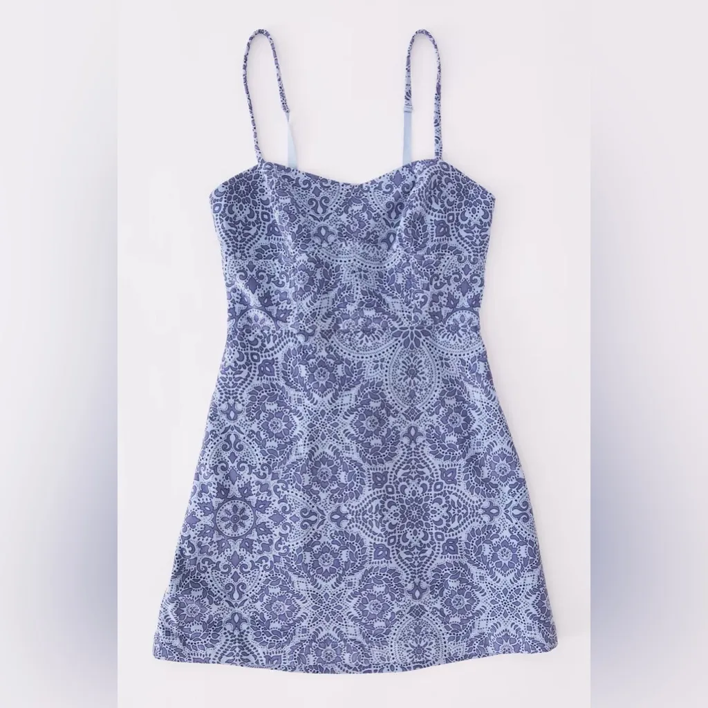 Urban Outfitters After‎ All Corduroy Blue Bustier Mini Dress Size L Boho - Image 4