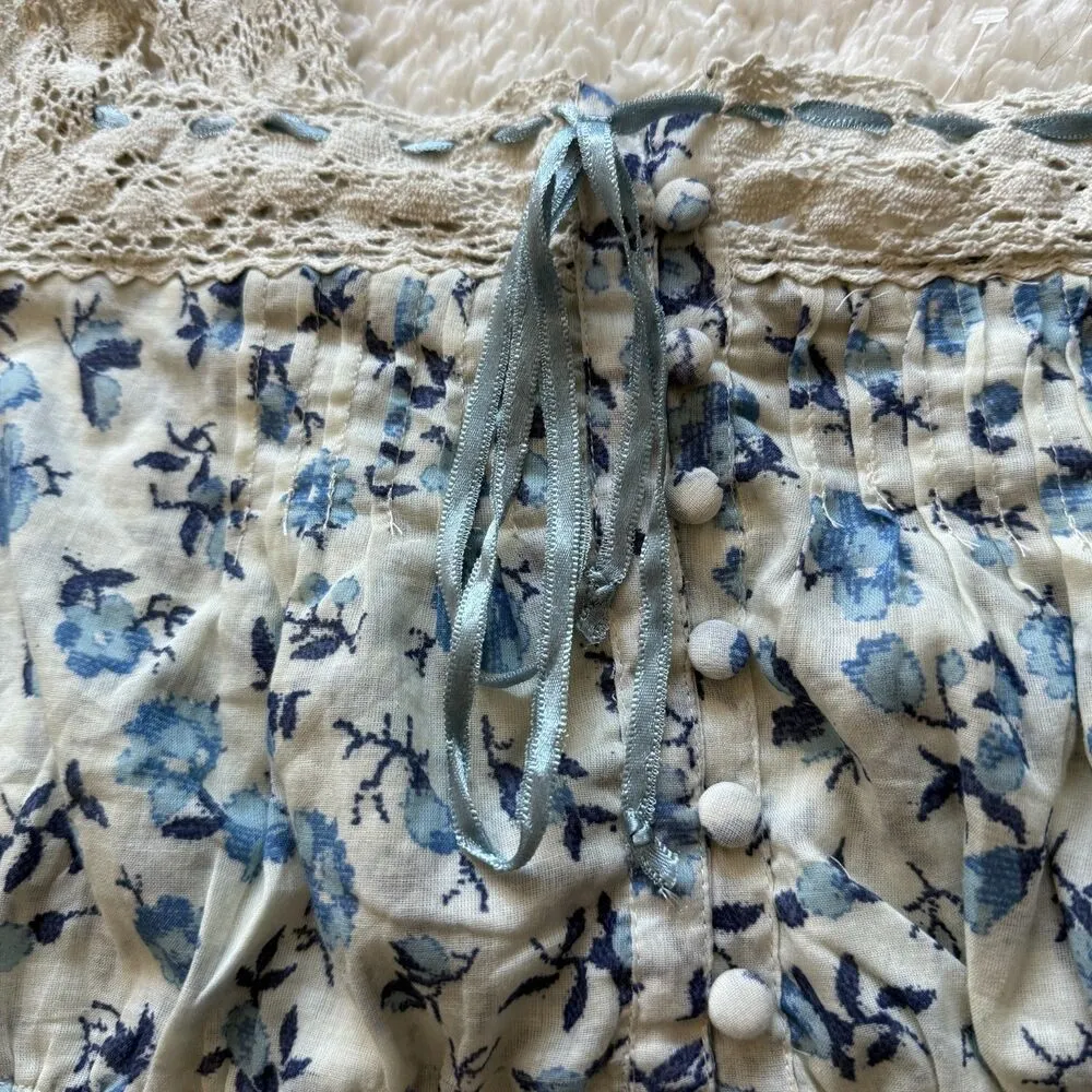 Free People Printed La Dolce Vita Top Size Medium - Image 7