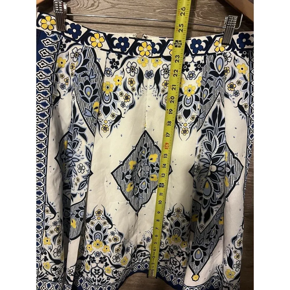 Banana Republic Skirt Midi Sz 12 Blue Greece Style Pockets Business Pleated - Image 3