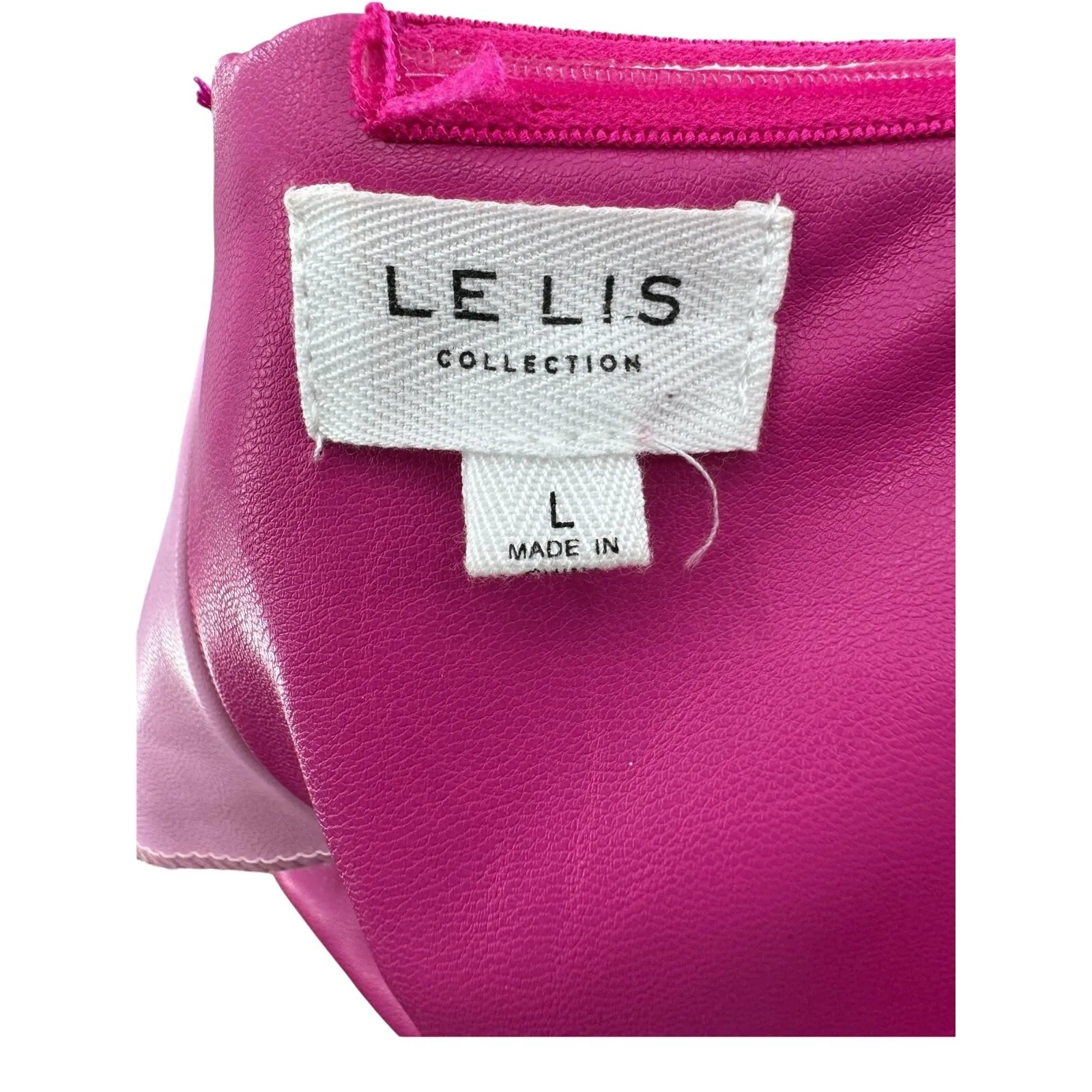 Le Lis Collection Womens Pink Colorblock Zipper Closure Strapless Mini Dress‎ L - Image 2