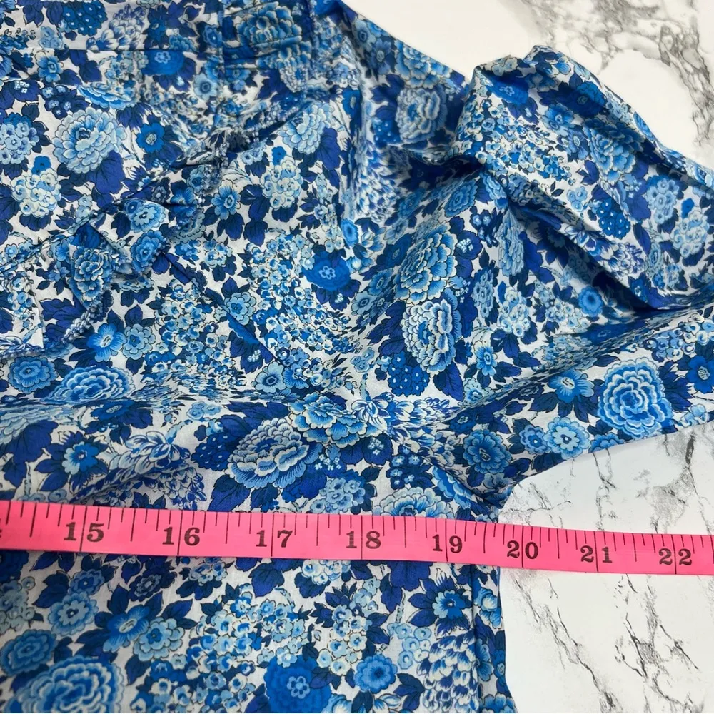 J. Crew Smocked Popover Top in Liberty Elysian Day Floral Sz S - Image 6