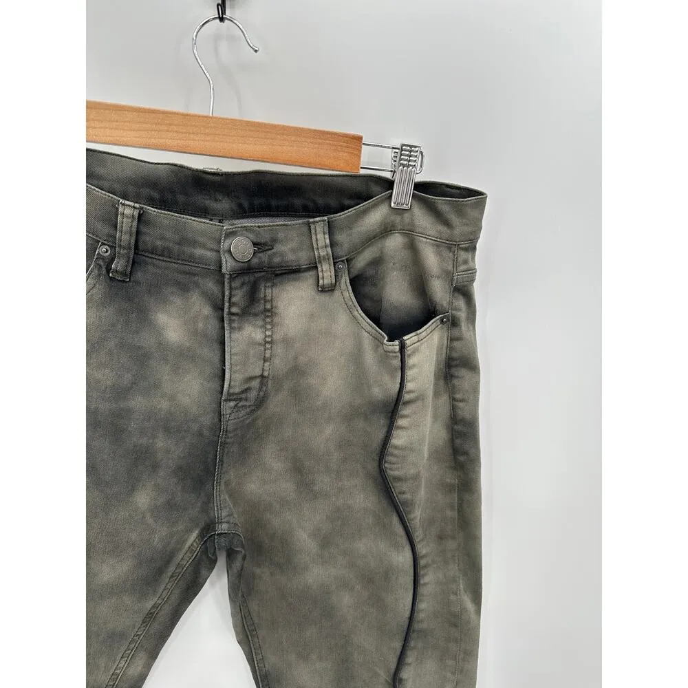 Urban Outfitters BDG Jeans Women 32 Grey Green Dye Mid Rise Twig Ankle Denim - Image 4