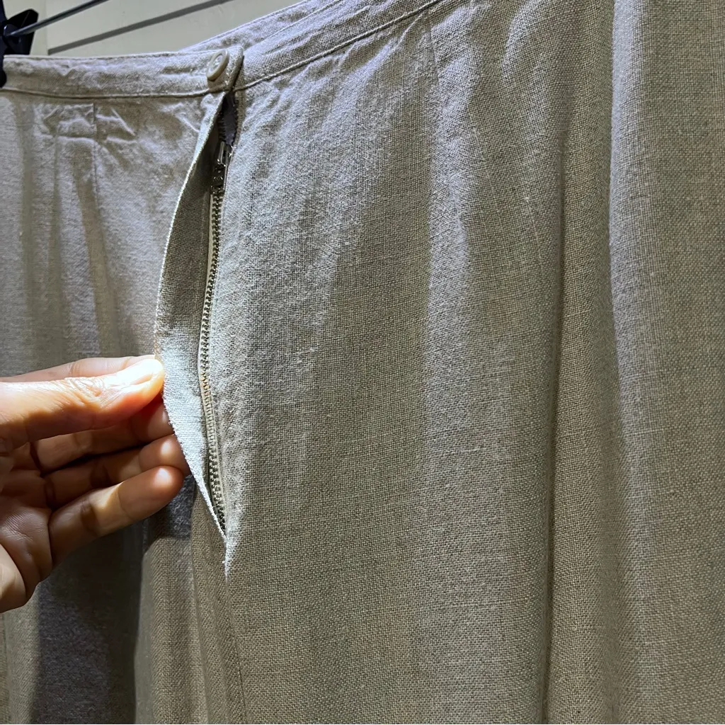 Lin N Laudry Maxi Skirt Linen in Natural color : Box TOY01: Tan Size undefined - Image 5