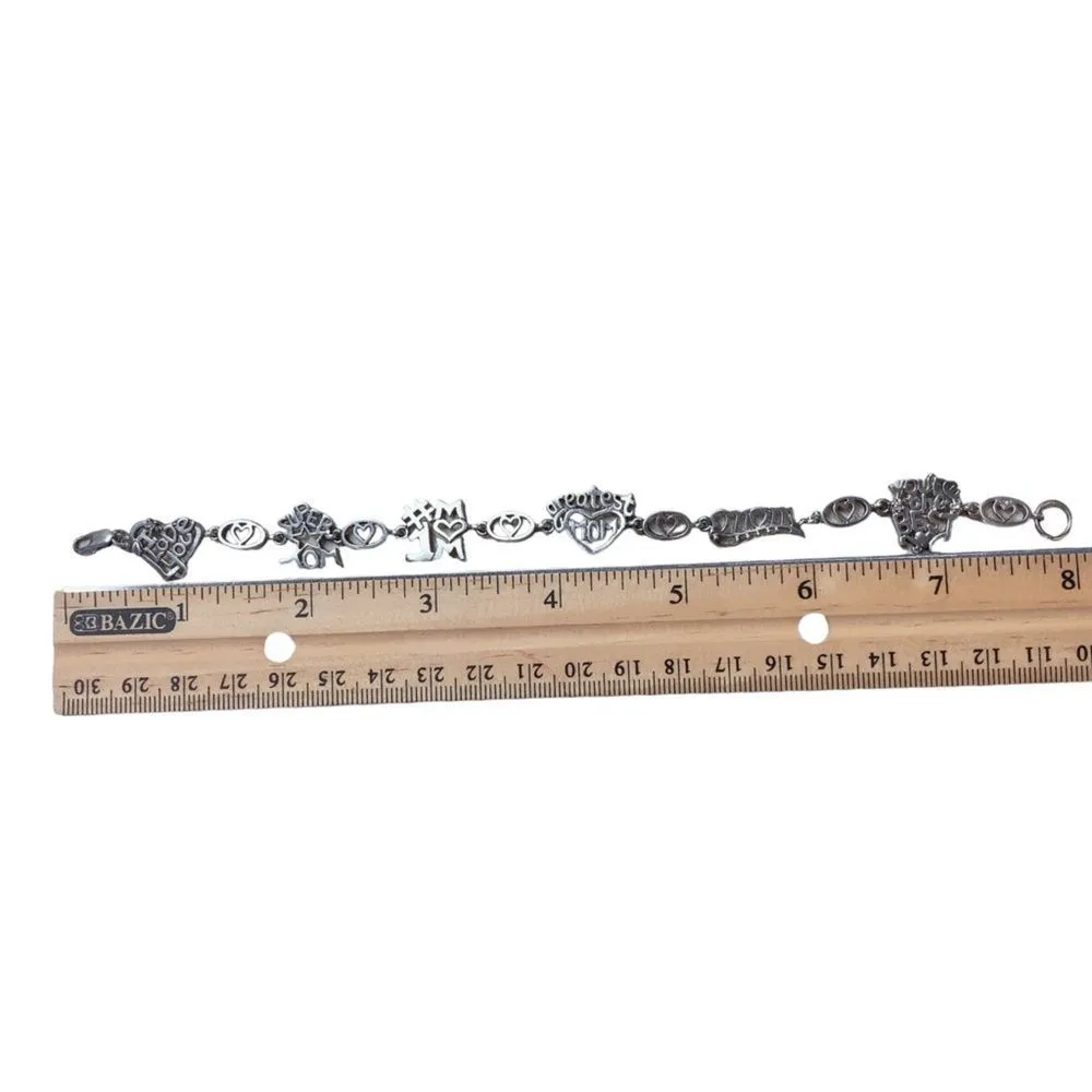 925 Sterling Silver I love You Super Mom Greatest You’re the best Link bracelet - Image 5