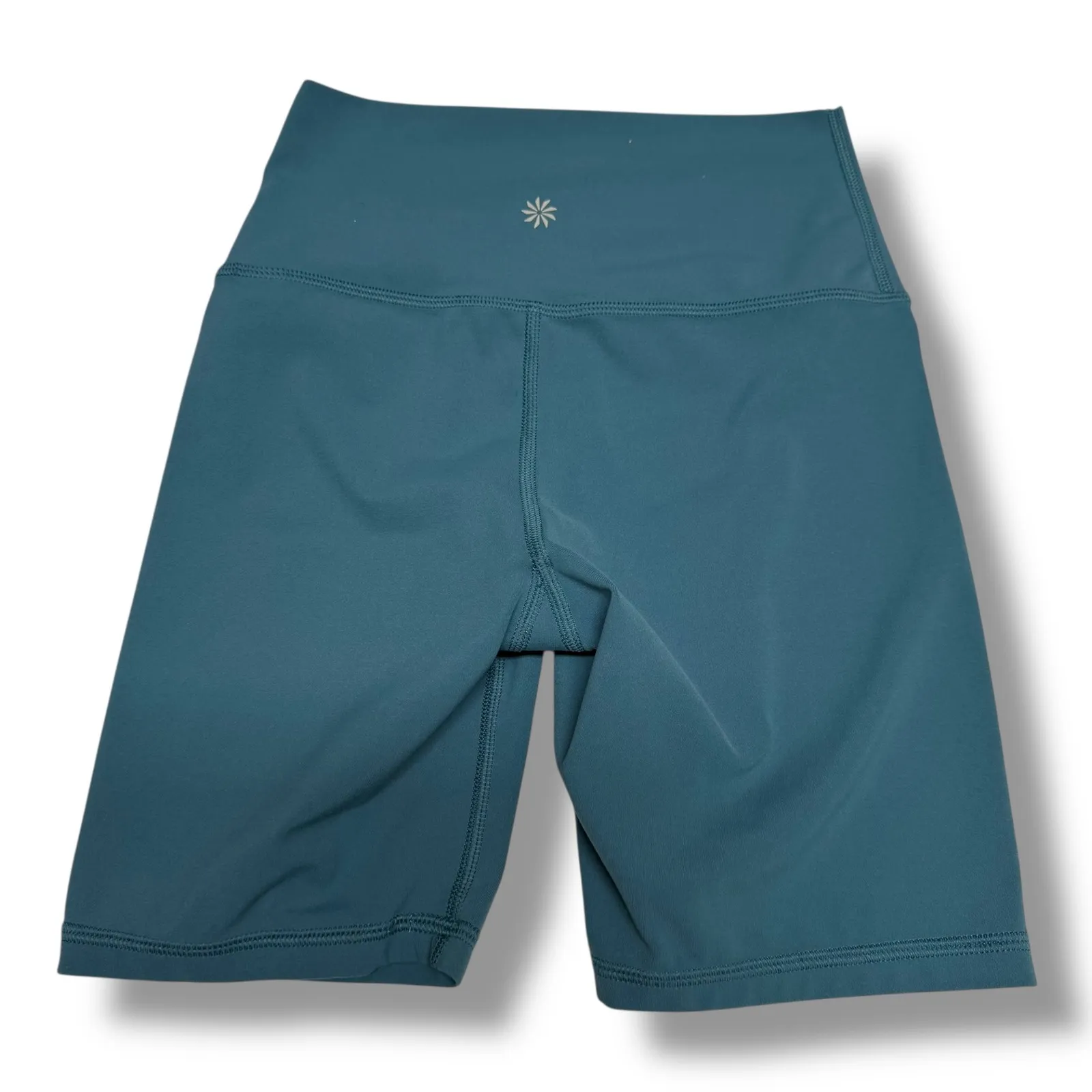 Athleta Transcend 7 Bike Short‎ Teal Blue High Rise Athletic Workout Womens XS - Image 2