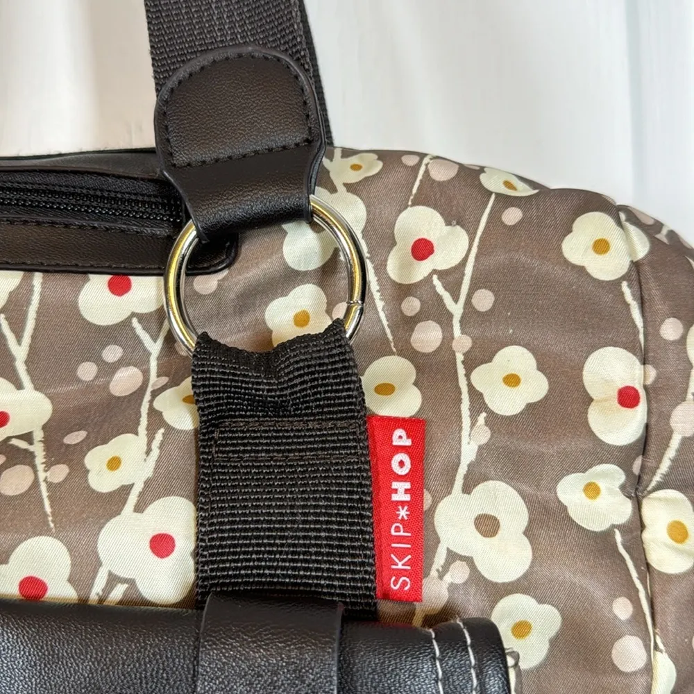 Skip Hop Brown Cherry Blossom Diaper Bag EUC #CL - Image 5