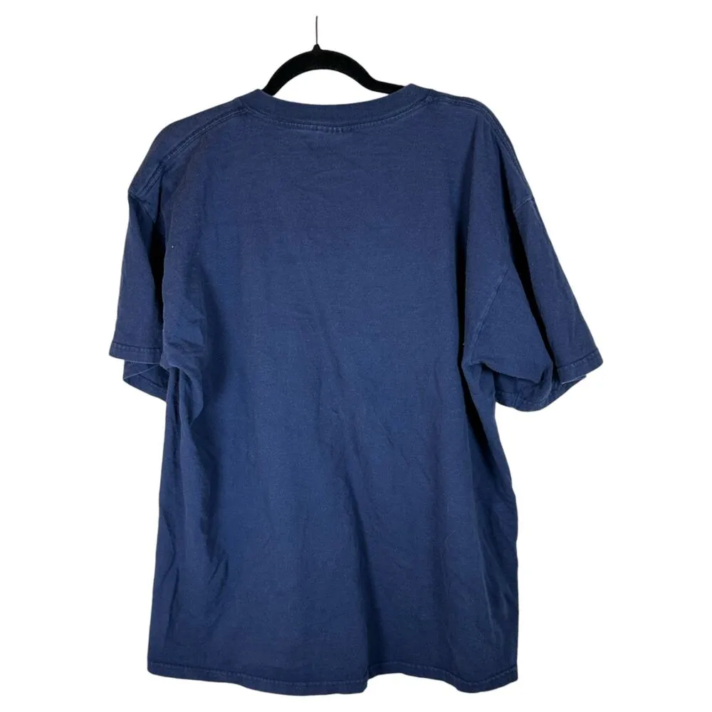 Tultex Vintage Christmas Santa Reindeer Sleigh Short Sleeve Shirt Women's XL - Image 2