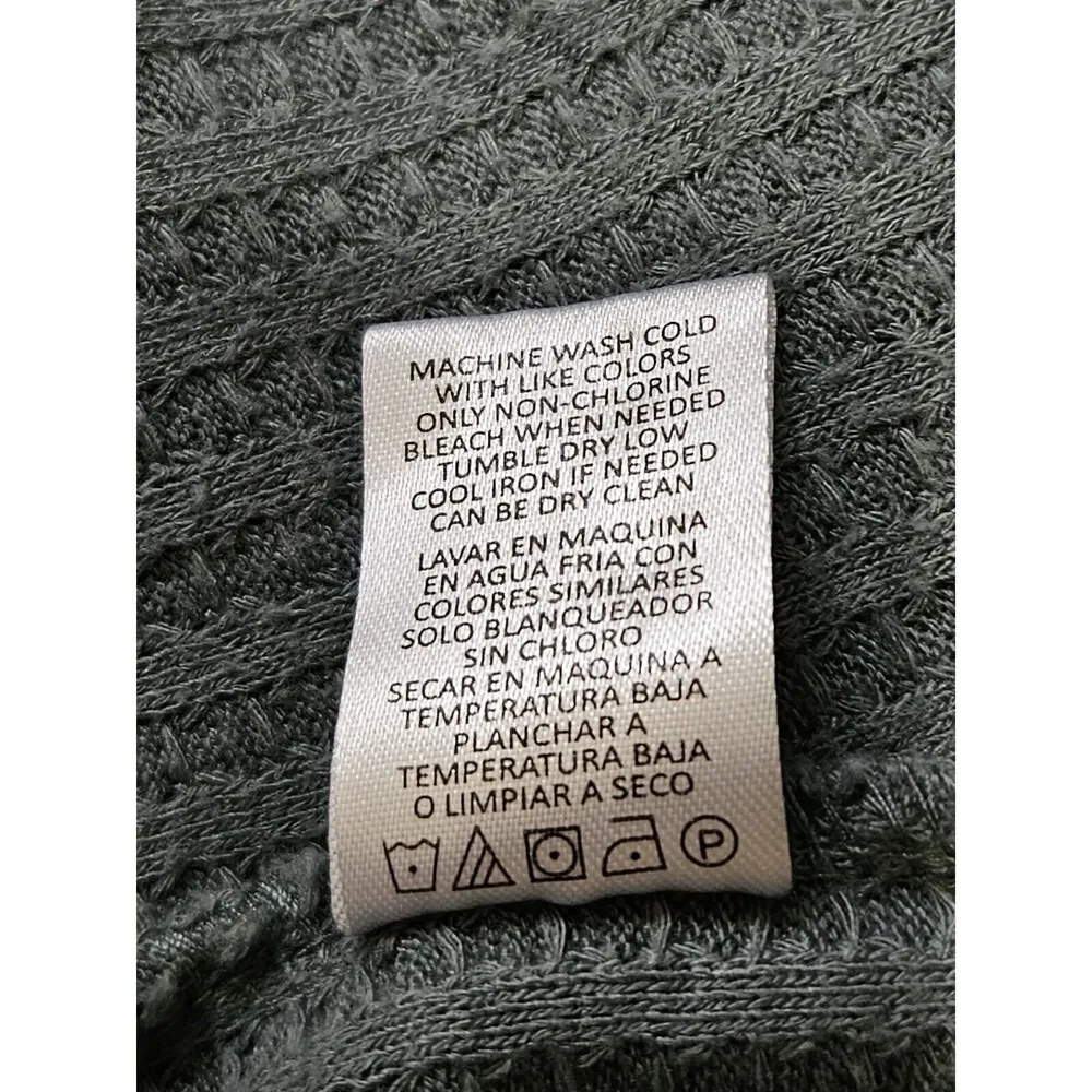 Chaser Waffle Knit Tunic Thermal Top Womens Size XXL Long Sleeve Teal Blue - Image 9