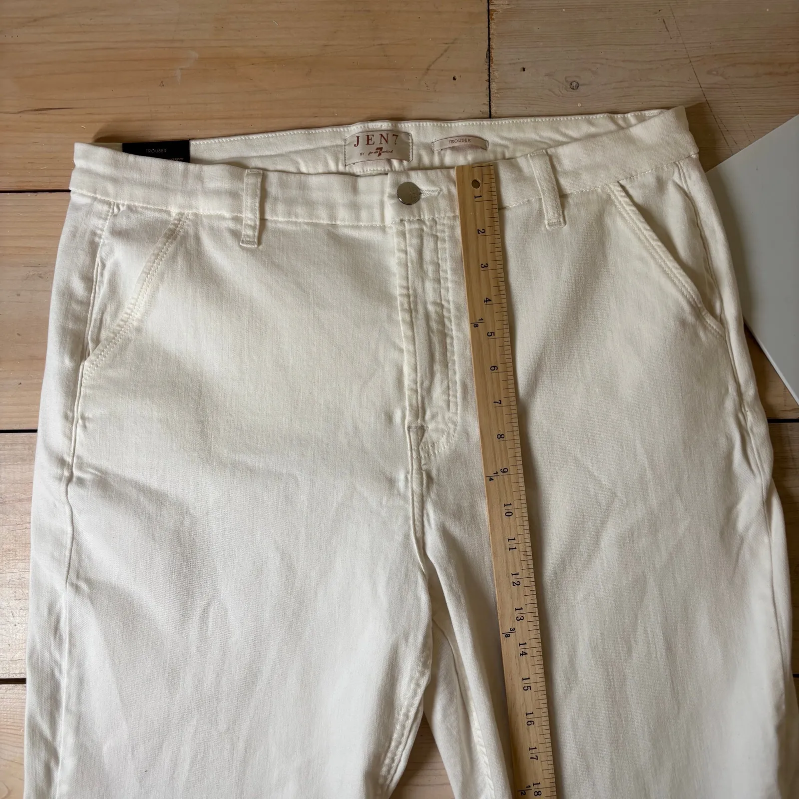 Jen7 by Seven for all Mankind NWT Women's White Trouser Pants Size 16 - Image 10