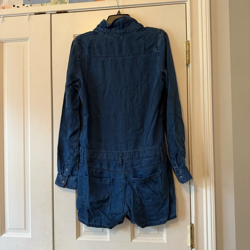 NWT Paige Denim Arley Tie Front Romper in Chamberlain Size Medium - Image 4