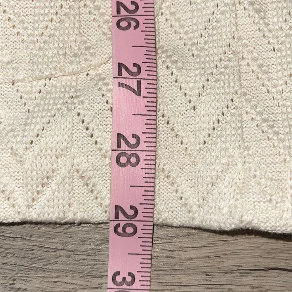 Fortela Womens Two Button Notch Lapel Long Sleeve Knit Blazer Cream Size 10 US 4 - Image 12