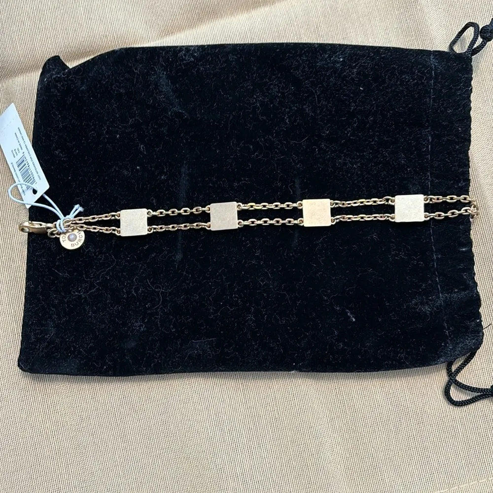 Tory Burch LOVE blue enamel goldtone  7” bracelet - Image 10