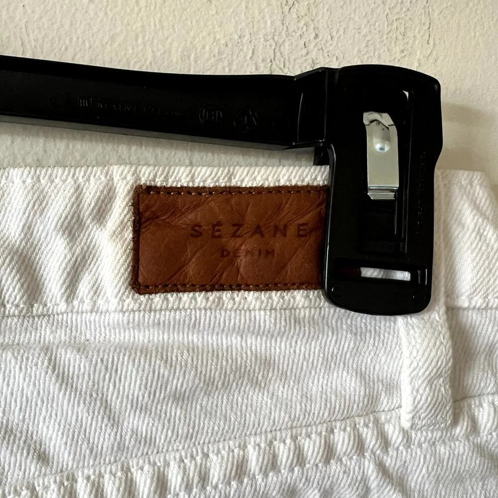 Sezane crop white jeans size 24 - Image 3
