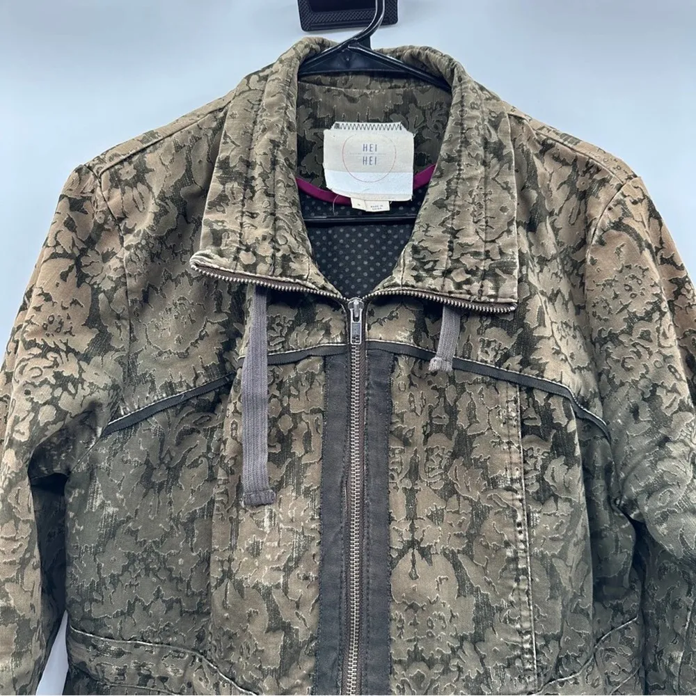 Anthropologie Hei Hei Burnett Anorak Olive Green Long Sleeve Utility Jacket Sz S - Image 2